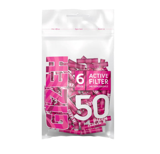 Buy Gizeh - Pink Active Charcoal Filters (6mm) (Pack of 50) Filters | Slimjim India