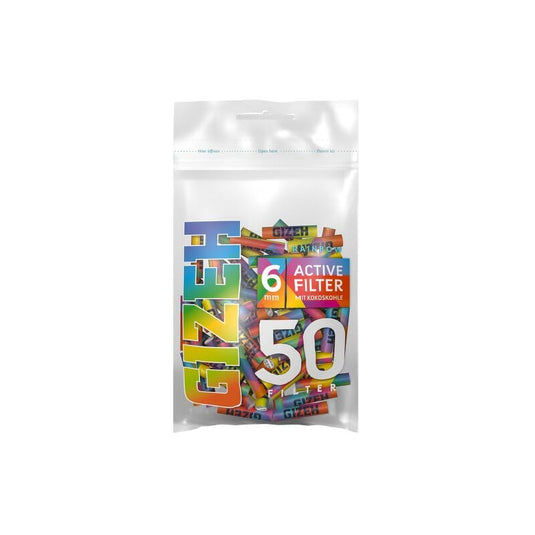 Buy Gizeh - Rainbow Active Charcoal Filters (6mm) (Pack of 50) Filters | Slimjim India