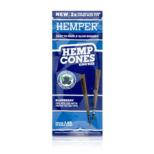 Buy Hemper - King Size Hemp Cones (Blueberry) | Slimjim India