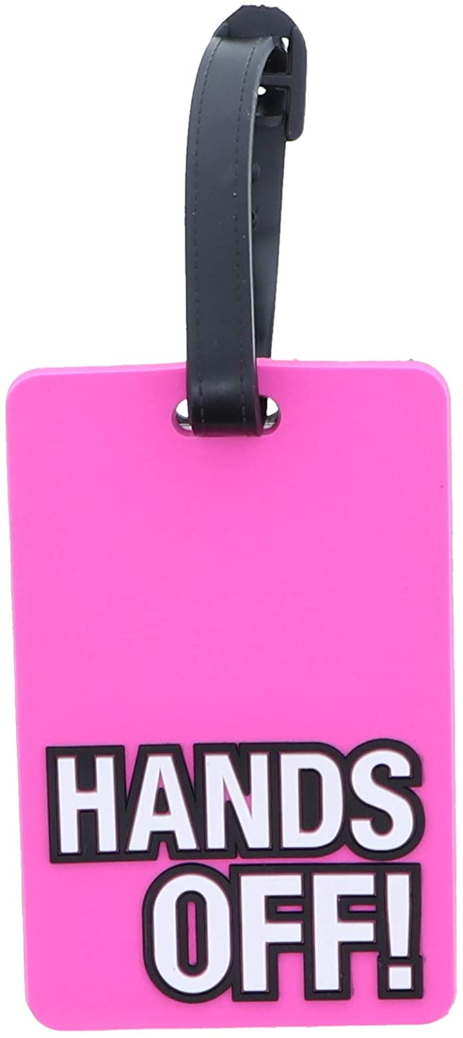 Hands off outlet luggage tag