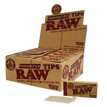 Raw Perforated Wide Tips (Box of 50) Paraphernalia RAW