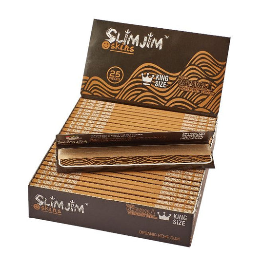 Slimjim Skins Unbleached King Size (Box of 25) Paraphernalia Slimjim