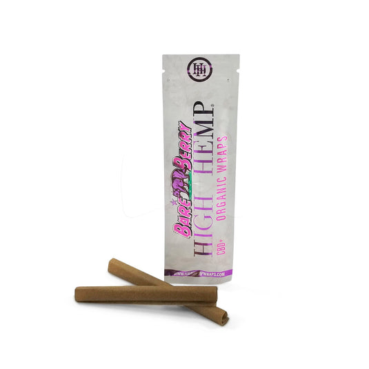 High Hemp - Organic Wraps (Bare Berry) (Pack of 2 Wraps + Tips)