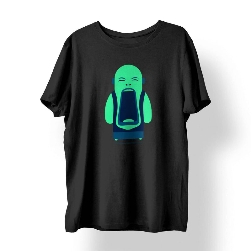 Load image into Gallery viewer, Buy Angry Buddha - UNISEX OVERSIZED Black T-shirt T-shirt | Slimjim India
