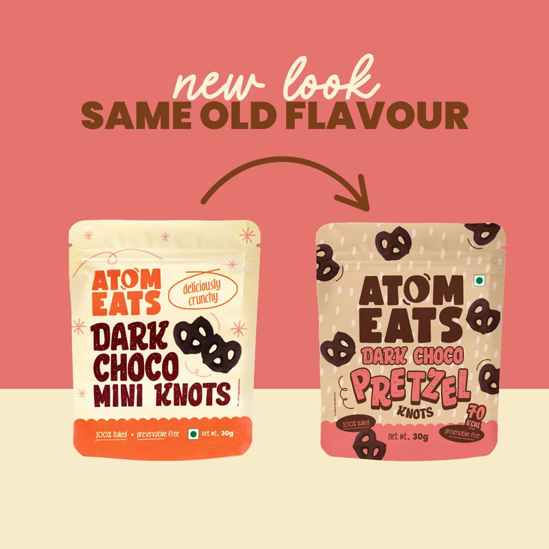 Load image into Gallery viewer, Buy Atom Eats - Dark Chocolate Dipped Pretzels 30g each (Pack of 2) Snacks | Slimjim India
