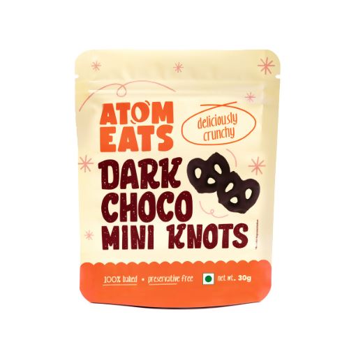 Buy Atom Eats - Dark Chocolate Dipped Pretzels (30g) (Pack of 2) Snacks | Slimjim India