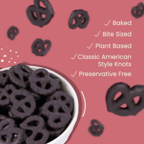 Load image into Gallery viewer, Buy Atom Eats - Dark Chocolate Dipped Pretzels (30g) (Pack of 2) Snacks | Slimjim India
