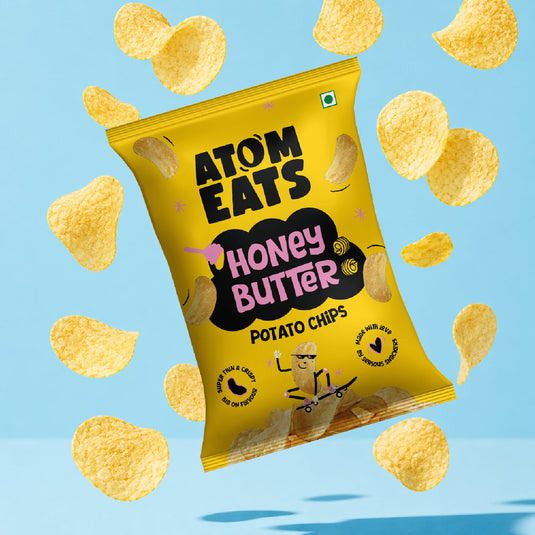 Buy Atom Eats - Honey Butter Potato Chips 60g each (Pack of 2) Snacks | Slimjim India