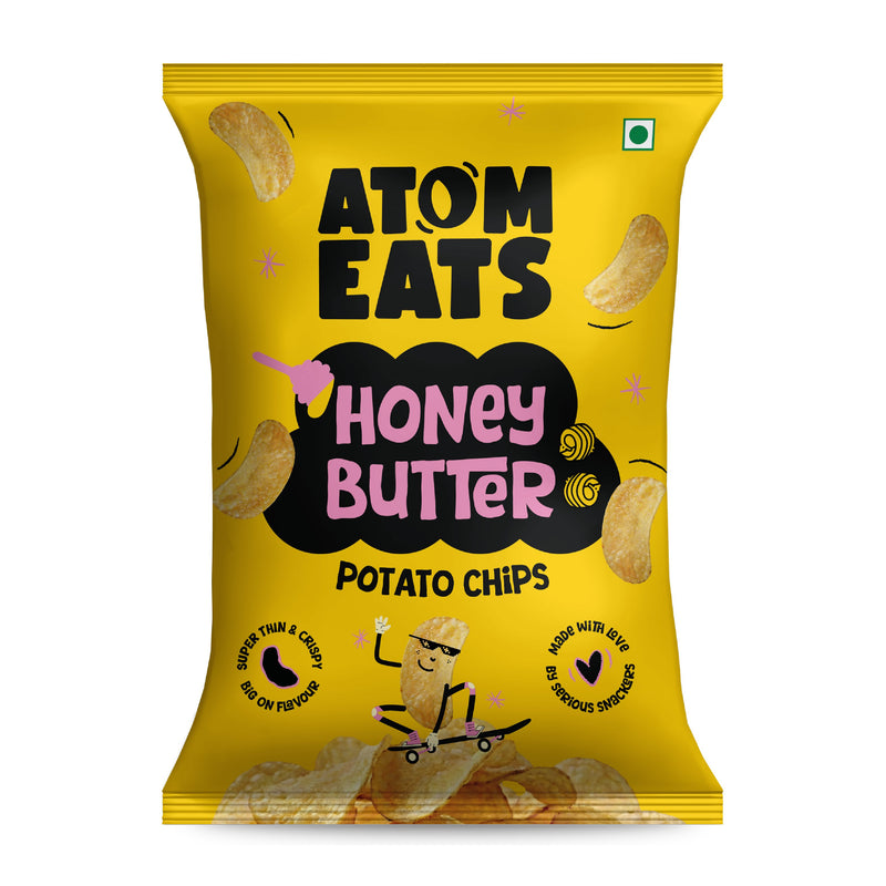 Load image into Gallery viewer, Buy Atom Eats - Honey Butter Potato Chips 60g each (Pack of 2) Snacks | Slimjim India
