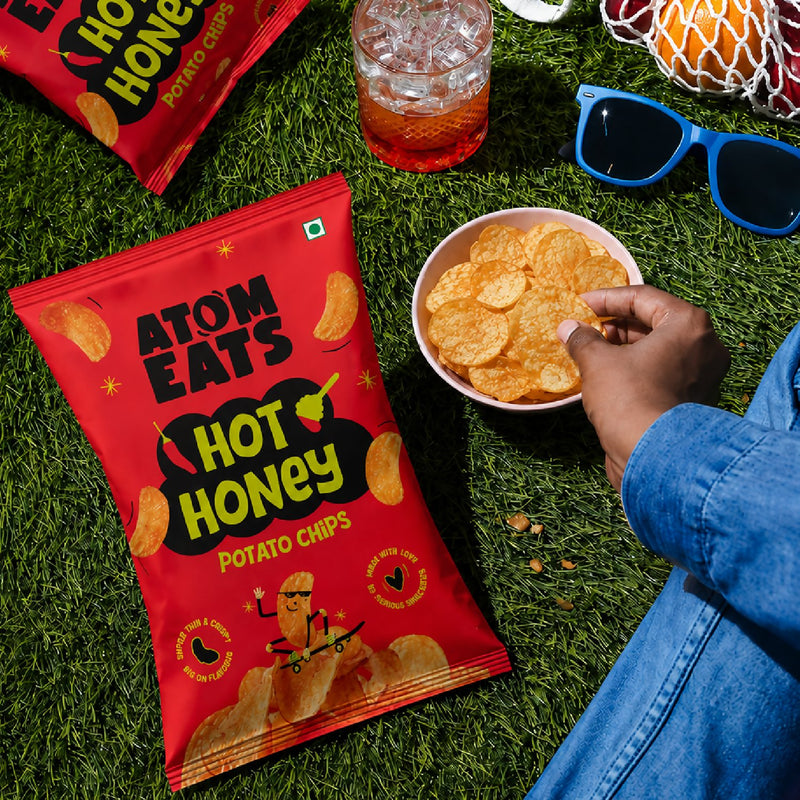 Load image into Gallery viewer, Buy Atom Eats - Hot Honey Potato Chips 60g each (Pack of 2) Snacks | Slimjim India
