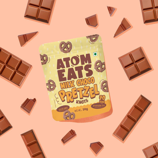 Buy Atom Eats - Milk Chocolate Pretzels 30g each (Pack of 2) Snacks | Slimjim India