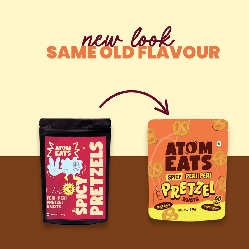 Load image into Gallery viewer, Buy Atom Eats - Peri Peri Pretzels 30g each (Pack of 2) Snacks | Slimjim India
