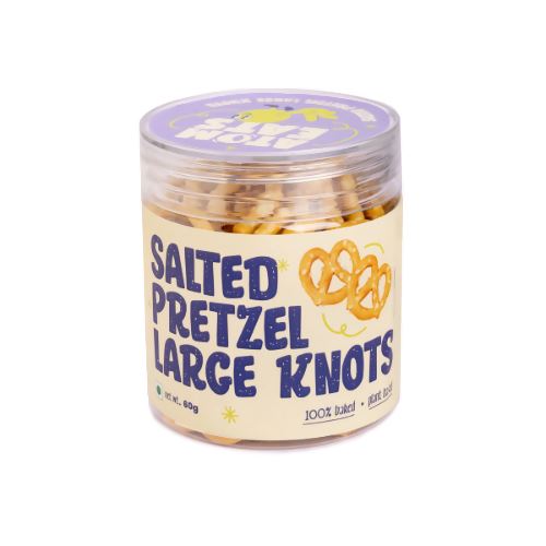 Load image into Gallery viewer, Buy Atom Eats - Salted Large Pretzel Knots (60g) (Jar of 2) Snacks | Slimjim India
