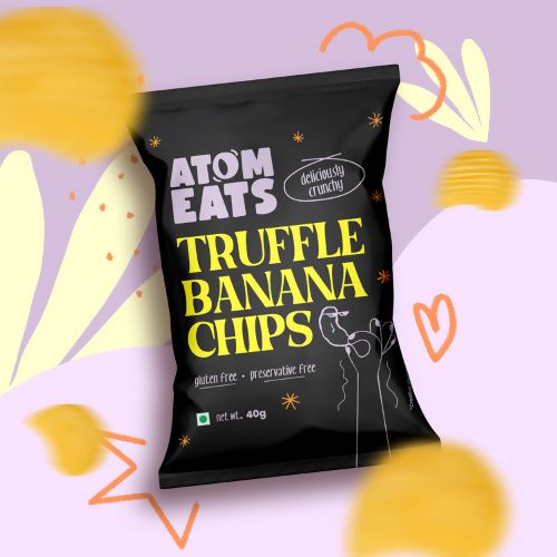 Buy Atom Eats - Truffle Banana Chips (40g) (Pack of 2) Snacks | Slimjim India