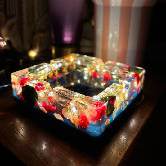 Buy BK - Midnight Floral LED Ashtray Ashtray | Slimjim India