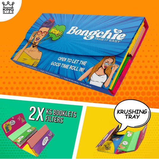 Buy Bongchie - Double Unbleached (Papers + Tips + Tray) Rolling Paper | Slimjim India