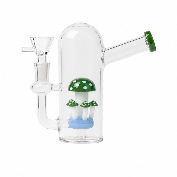 Load image into Gallery viewer, Buy Bongchie - Magic Mushroom Glass Bong (Medium) Bong Green | Slimjim India
