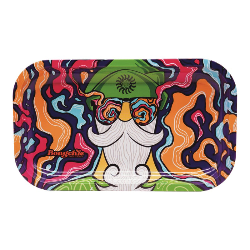 Load image into Gallery viewer, Buy Bongchie - Trippy Baba Metal Rolling Tray (Big) Rolling Tray | Slimjim India
