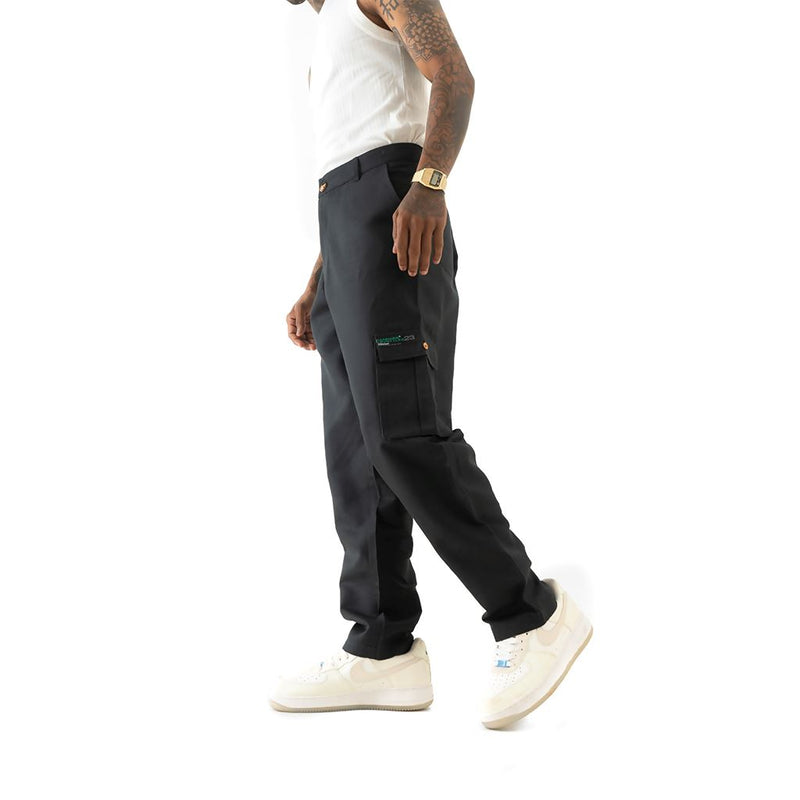 Load image into Gallery viewer, Buy Cannabie - Cargo Straight Fit Pants Black Cargo Straight Fit Pants | Slimjim India
