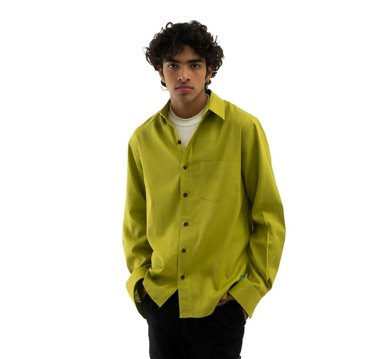 Load image into Gallery viewer, Buy Cannabie - Full sleeves Hemp solid shirt green Full sleeves solid shirt | Slimjim India
