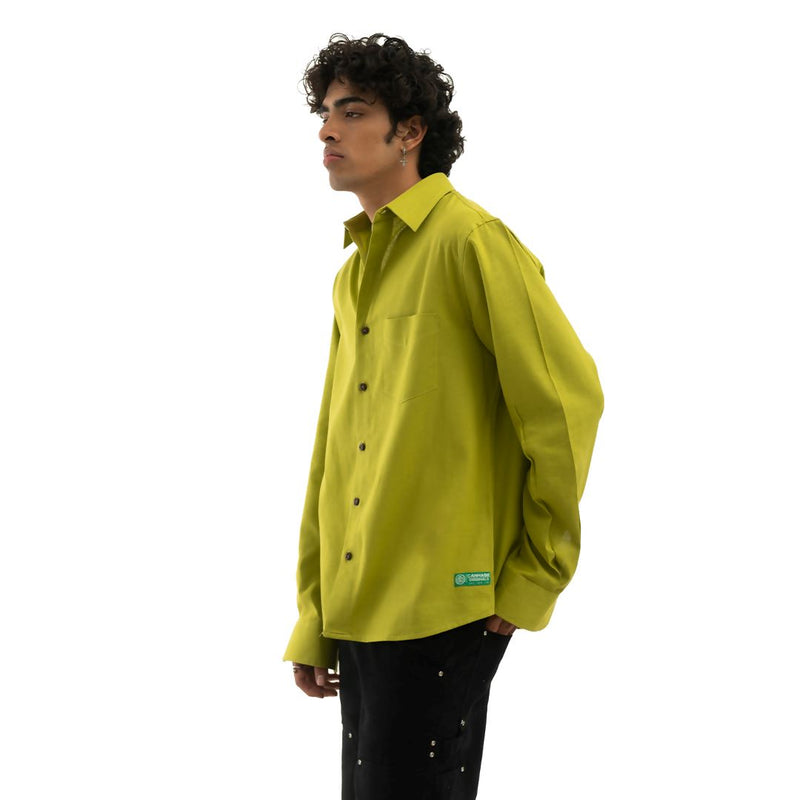 Load image into Gallery viewer, Buy Cannabie - Full sleeves Hemp solid shirt green Full sleeves solid shirt | Slimjim India
