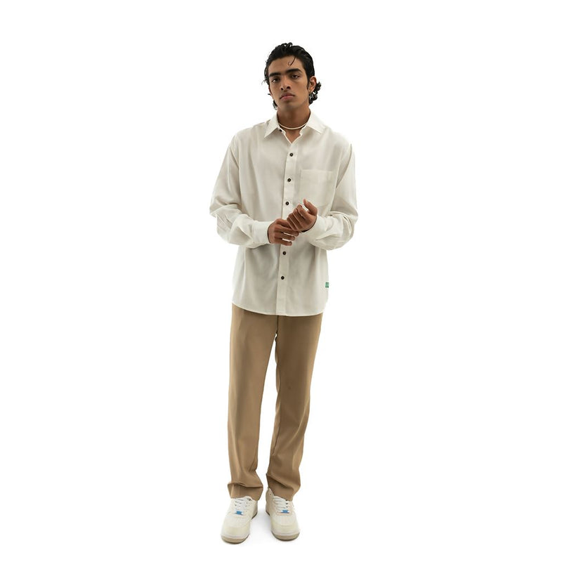 Load image into Gallery viewer, Buy Cannabie - Full sleeves Hemp solid shirt Off White Full sleeves solid shirt | Slimjim India
