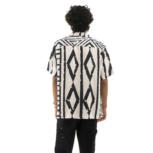 Buy Cannabie - Tribal Print Cuban Collar Hemp Shirt Half Sleeve Shirt | Slimjim India