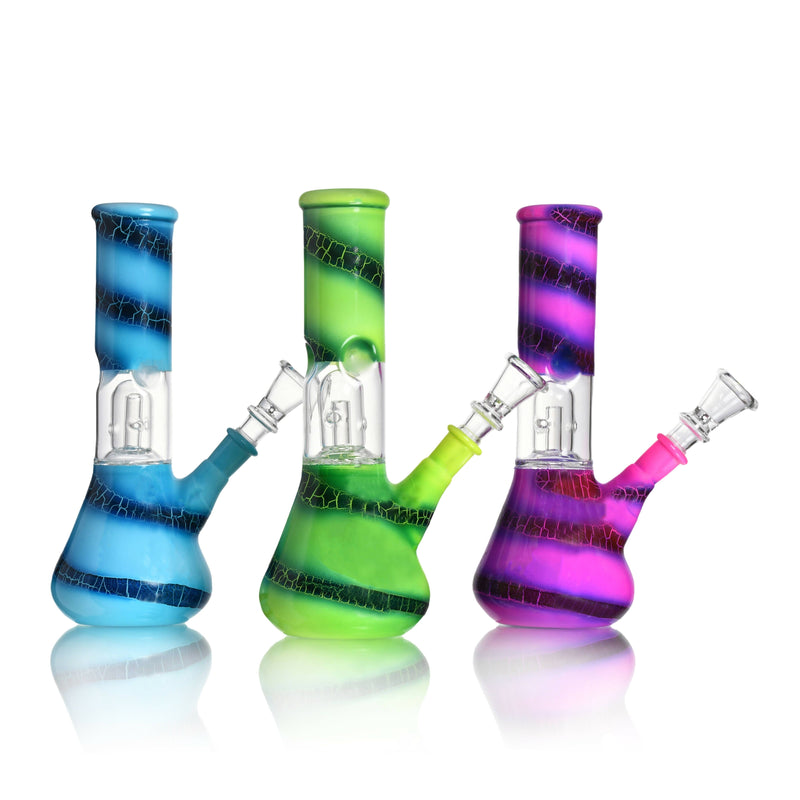 Load image into Gallery viewer, Buy Chakra Glass - Single Perc Water Pipe (Light Weight) water pipe | Slimjim India
