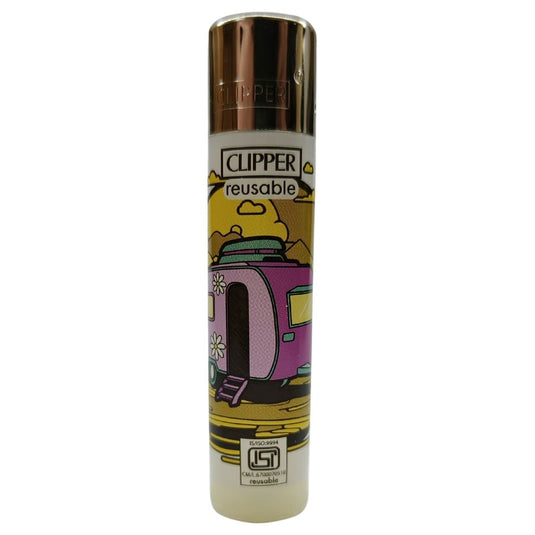 Buy Clipper - Lighter (Hippie Caravan) Lighter Orange | Slimjim India