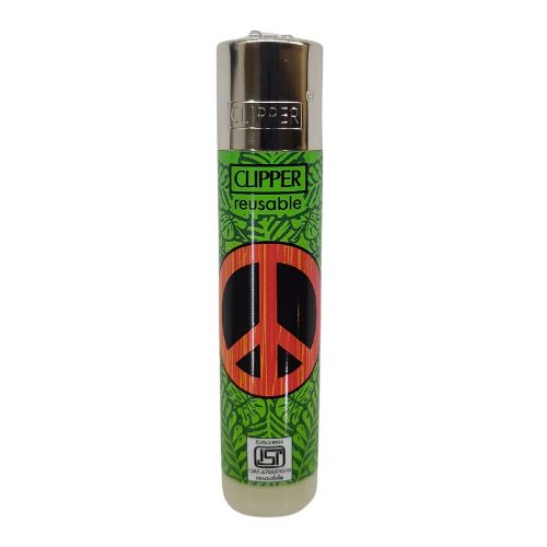 Load image into Gallery viewer, Buy Clipper - Lighter (Peace) Lighter Green + Orange | Slimjim India
