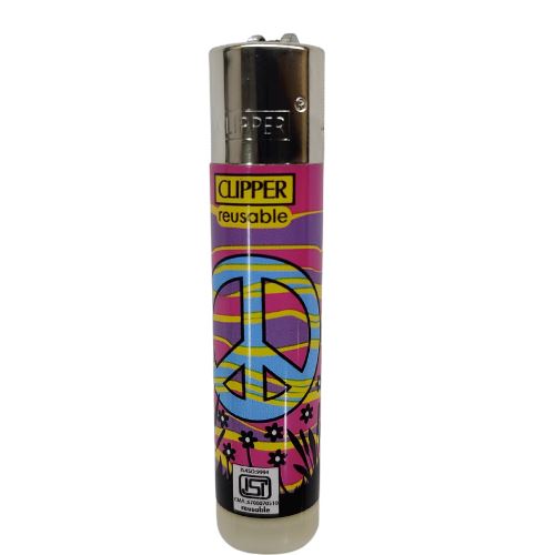 Load image into Gallery viewer, Buy Clipper - Lighter (Peace) Lighter Purple + Pink | Slimjim India
