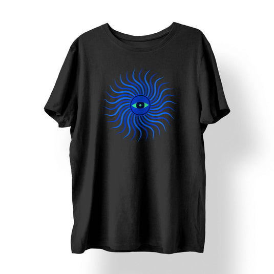 Buy Dancing Eye - UNISEX OVERSIZED Black T-shirt T-shirt | Slimjim India
