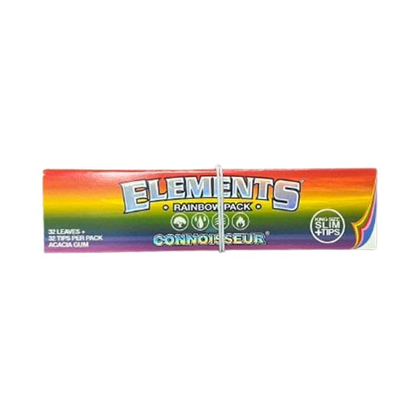 Buy Elements - Rainbow Connoisseur KS Slim + Tips King Size Skins | Slimjim India