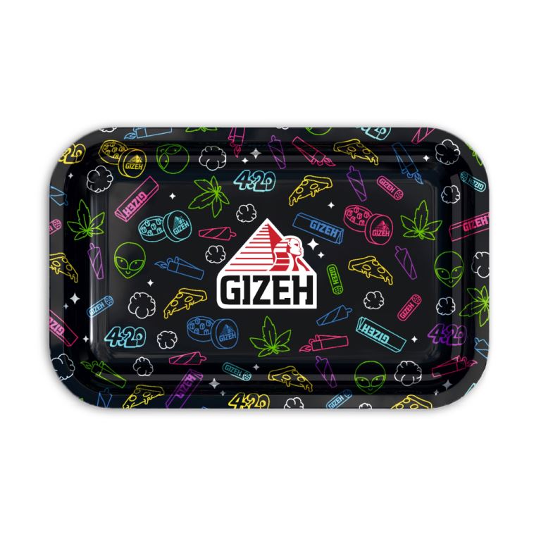 Load image into Gallery viewer, Buy Gizeh - Comic Black Rolling Tray Rolling Tray Medium | Slimjim India
