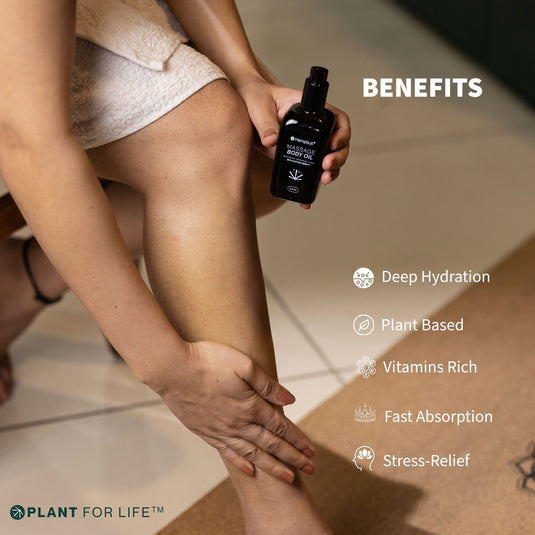 Buy Hempbuti - Body Massage Oil (100ML) Body Oil | Slimjim India