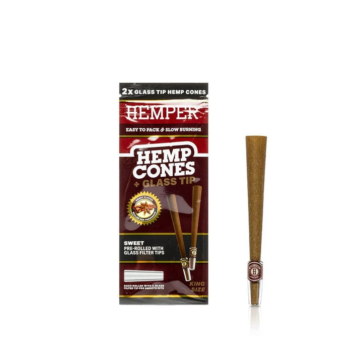Load image into Gallery viewer, Buy Hemper - King Size Hemp Cones + Glass Tip Sweet | Slimjim India
