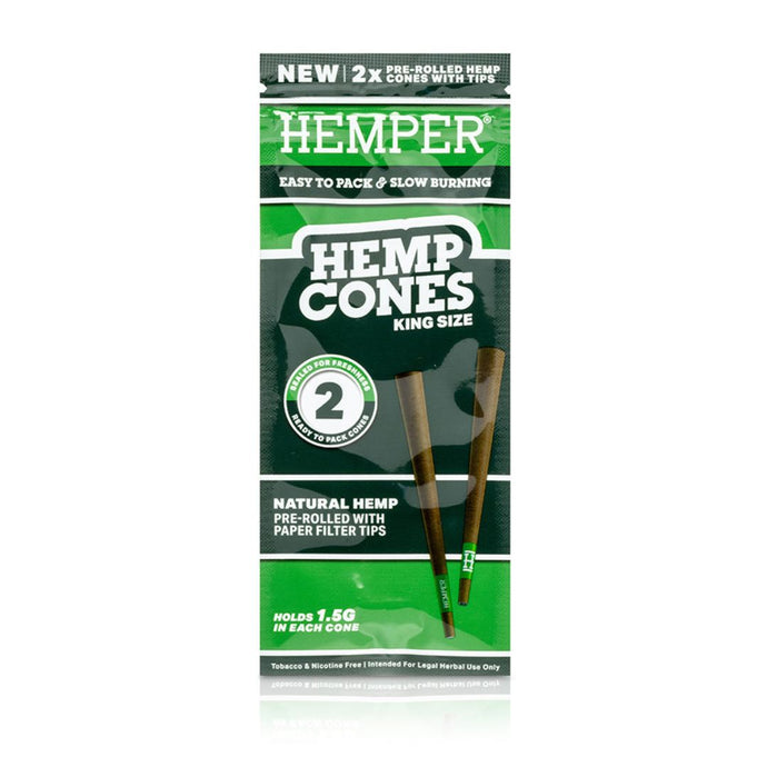 Buy Hemper - King Size Hemp Cones (Natural) | Slimjim India