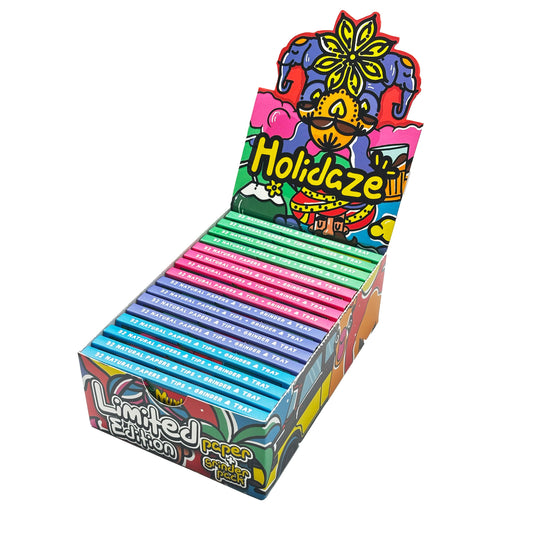 Buy Holidaze (Ind) - King Size Papers + Grinder + Tray (Box of 16) | Slimjim India