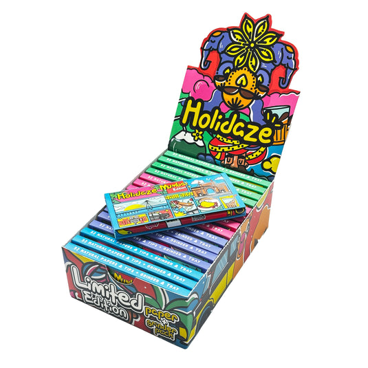 Buy Holidaze (Ind) - King Size Papers + Grinder + Tray (Box of 16) | Slimjim India