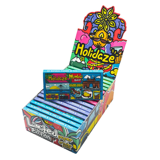 Buy Holidaze (Ind) - King Size Papers + Grinder + Tray (Box of 16) | Slimjim India