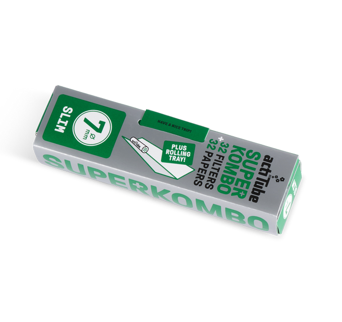 ActiTube Superkombo 7MM Charcoal Filters + Rolling Papers