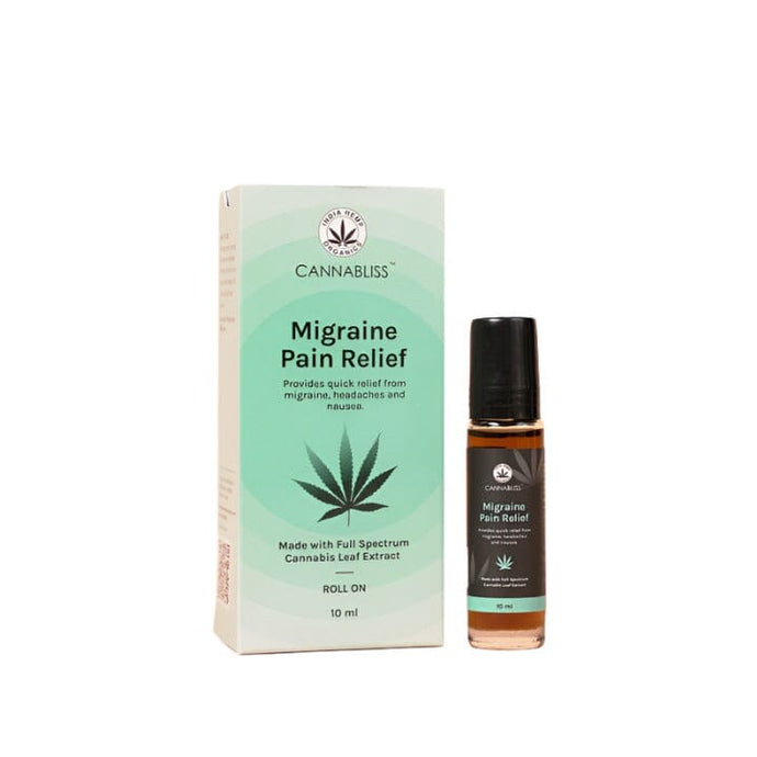 Buy India Hemp Organics - Cannabliss Migraine Pain Relief (10 ML) Topical Oils | Slimjim India