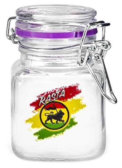 Load image into Gallery viewer, Buy Juicy Jay - Herb Glass Jars Storage Jars Rasta | Slimjim India
