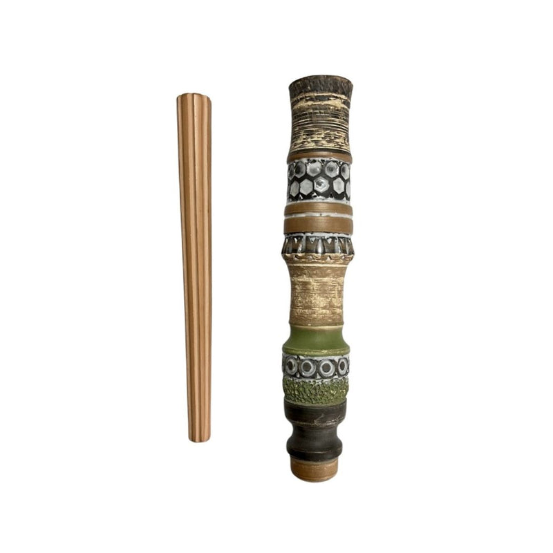 Load image into Gallery viewer, Buy Kaseki Chillum - Heritage Pillar (17cm) | Shop Italian Clay Chillums in india on Slimjim 
