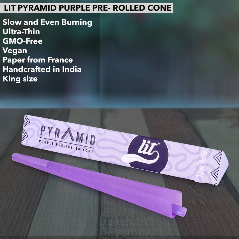 Load image into Gallery viewer, Buy Lit - Pyramid Purple Pre Rolled Cone Pre-rolled Cone | Slimjim India
