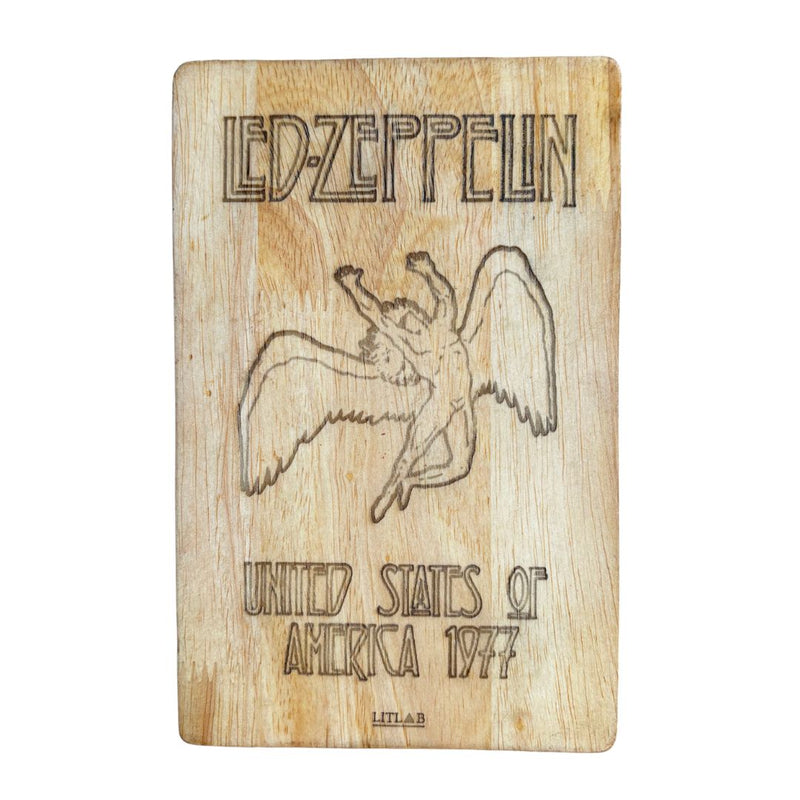 Load image into Gallery viewer, Buy LitLab - 100% Functional Handmade Wooden rolling tray &amp; Wall poster (Led Zeppelin) Rolling Tray rolling tray | Slimjim India
