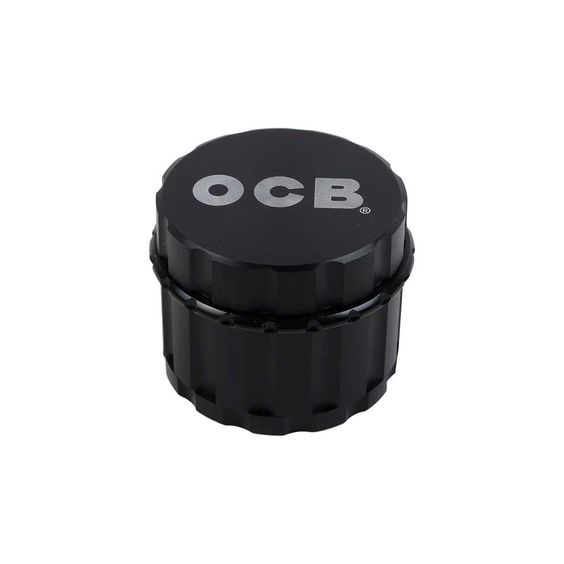 Load image into Gallery viewer, Buy OCB - 4 Piece Aluminum Herb Grinder with Diamond Cut 50 mm (Black Matte) Grinder | Slimjim India
