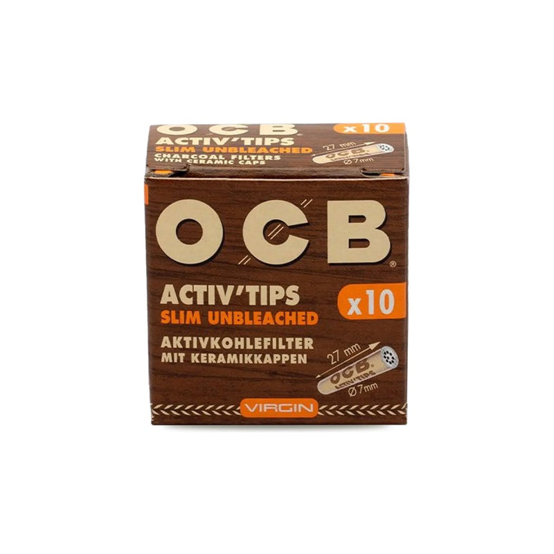 Load image into Gallery viewer, Buy OCB - Activ'Tips Slim - Virgin Charcoal Filters (7MM) Charcoal Filters | Slimjim India
