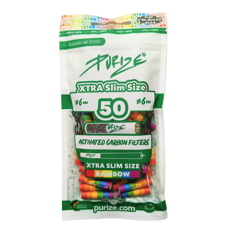 Load image into Gallery viewer, Buy PURIZE Activated Carbon Filter - We Love Diversity" XTRA Slim Size (ø 5,9 mm) 50 | Slimjim India
