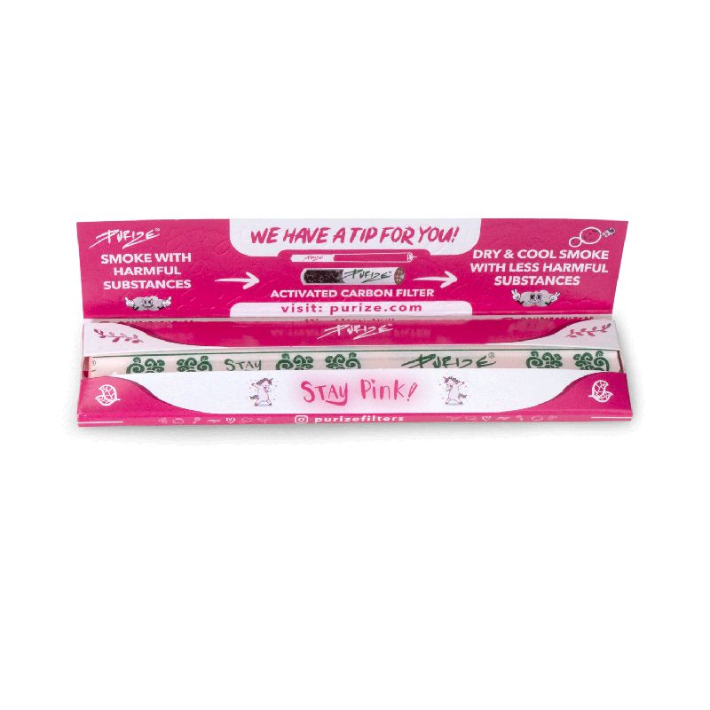 Load image into Gallery viewer, Buy Purize Pink Longpapers - King Size Slim (42 leaves) King Size Skins | Slimjim India
